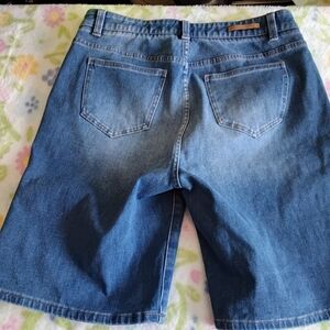 Soft Surroundings bermuda jean jeans shorts Women's SZ 10 12 medium 30W 9L